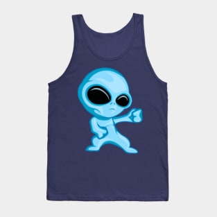 blue little alien standing up Tank Top